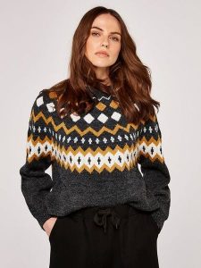 Apricot Sweter w kolorze antracytowo-żółtym rozmiar: S. Czarne swetry oversize Apricot, s, bez wzorów, bez ramiączek. Za 118,56 zł.