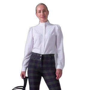 Damska koszula jeździecka z długim rękawem PS of Sweden Tindra Tuxedo. Białe koszule PS OF SWEDEN, m, bez wzorów, bez kołnierzyka, bez ramiączek. Za 461,50 zł.