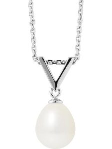 Pearl Addict Srebrny naszyjnik z zawieszką - dł. 42 cm rozmiar: onesize. Białe naszyjniki Pearl Addict, z perłą, srebrne. Za 173,99 zł.