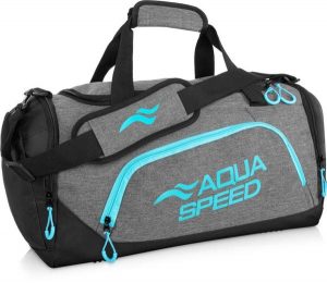 Torba sportowa pływacka na ramię 35l Aqua Speed. Czarne torby podróżne i sportowe Aqua-Speed, bez wzorów, z poliesteru, na ramię. Za 129,99 zł.