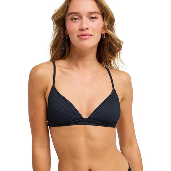 Trójkątny stanik bikini damski ROXY LOVE. Szare bikini Roxy, bez wzorów, z elastanu. Za 169,99 zł.