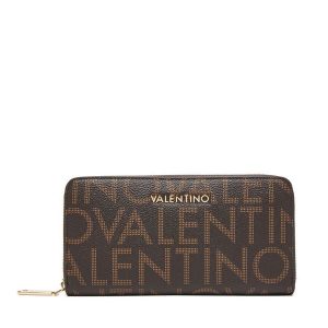 Portfel Valentino. Brązowe portfele Valentino, bez wzorów. Za 219,99 zł.