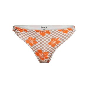 Majtki bikini o średnim kryciu dla Kobiety MINI HULA Brązowy. Brązowe bikini Roxy, z aplikacjami, z elastanu. Za 179,99 zł.