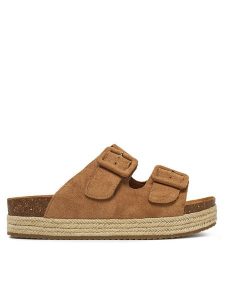 DeeZee Espadryle HB210-15ECOO Beżowy. Brązowe espadryle DeeZee, bez wzorów, z materiału, bez obcasa. Za 111,99 zł.