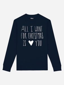 WOOOP Bluza "All I want for Christmas is You" w kolorze granatowym rozmiar: S. Niebieskie bluzy Wooop, s, bez wzorów, bez kaptura. Za 101,70 zł.