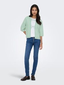 ONLY Kardigan "Simoni" w kolorze miętowym rozmiar: L. Zielone swetry oversize ONLY, l, bez wzorów, bez ramiączek. Za 82,99 zł.