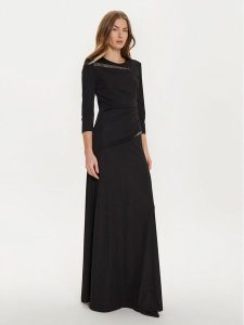 Rinascimento Sukienka wieczorowa CFC0121168003 Czarny Regular Fit. Czarne kombinezony Rinascimento, xs, bez wzorów, z syntetyku, wizytowe, bez kołnierzyka, bez ramiączek. Za 539,99 zł.