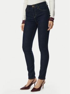 Guess Jeansy W6BAJS D2305 Granatowy Skinny Fit. Niebieskie jeansy Guess, z aplikacjami, z bawełny. Za 445,99 zł.