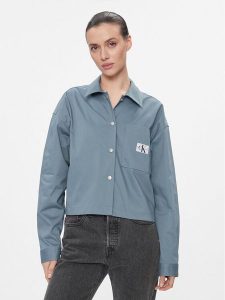 Calvin Klein Jeans Koszula J20J223241 Niebieski Oversize. Niebieskie koszule Calvin Klein Jeans, m, bez wzorów, z bawełny, bez kołnierzyka, bez ramiączek. Za 259,99 zł.