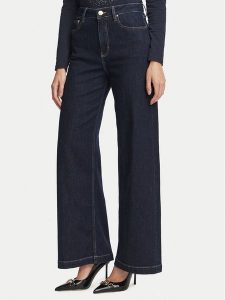 Guess Jeansy W6BA1C D2573 Granatowy Wide Leg. Niebieskie jeansy Guess, z aplikacjami, z bawełny. Za 694,99 zł.