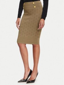 Marciano Guess Spódnica ołówkowa G6YD07 Z1013 Brązowy jasny Slim Fit. Brązowe spódnice Marciano Guess, l, z aplikacjami, z wiskozy. Za 477,99 zł.
