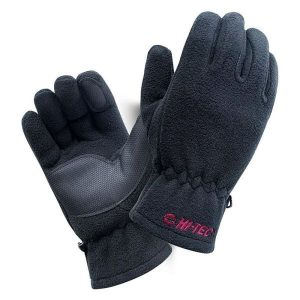 Rękawiczki damskie polarowe Hi-Tec Lady Bage - czarne, Rozmiar L/XL. Czarne rękawiczki Hi-tec, na zimę, bez wzorów, z materiału. Za 39,99 zł.