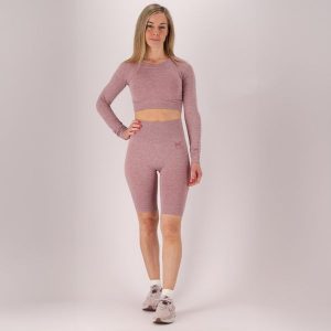 Damski zestaw sportowy - Legginsy/Top - Różowy. Czerwone legginsy XTREME, bez wzorów, z dresówki. Za 207,04 zł.