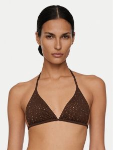 Guess Góra od bikini E6GJ34 MC040 Brązowy. Brązowe bikini Guess, z aplikacjami, z syntetyku. Za 319,99 zł.