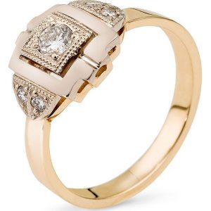 Unikalny Pierścionek - , Brylant 0,16ct. Pierścionki marki W.KRUK. Za 4 090,00 zł.