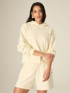 4F Bluza dresowa loose z kapturem damska - żółta S. Żółte bluzy 4f, s, bez wzorów, z dresówki, z kapturem. Za 159,99 zł.