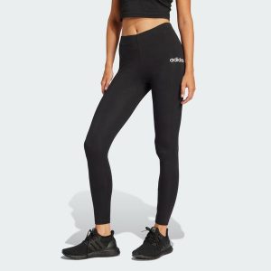 Legginsy Essentials Linear Cotton. Białe legginsy ADIDAS, bez wzorów, z bawełny. Za 119,00 zł.