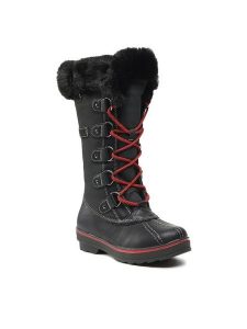 Kimberfeel Śniegowce Mathilde Czarny. Czarne buty zimowe Kimberfeel, ze skóry, bez obcasa, bez zapięcia. Za 599,99 zł.