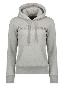 Geographical Norway Bluza "Gadislava" w kolorze szarym rozmiar: XXL. Szare bluzy Geographical Norway, xxl, bez wzorów, z kapturem. Za 83,42 zł.