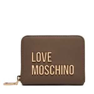 Portfel LOVE MOSCHINO. Brązowe portfele LOVE MOSCHINO, bez wzorów. Za 399,99 zł.