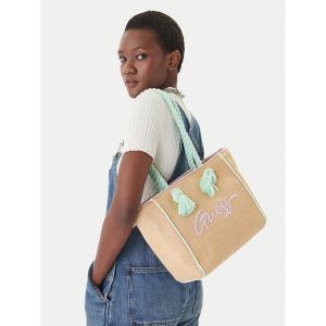 Torebka Guess. Brązowe torebki klasyczne Guess, z aplikacjami, bez dodatków. Za 305,99 zł.