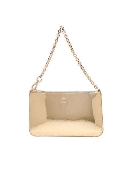 Tommy Hilfiger Torebka Th Icon Chain Shoulder Pouch Met AW0AW18219 Złoty. Żółte torebki klasyczne TOMMY HILFIGER, bez wzorów, ze skóry, bez dodatków. Za 239,99 zł.