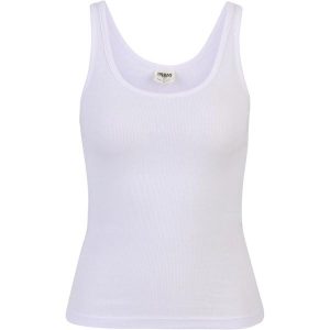 Tank Top Damski Prążkowana Ekologiczny Basic 2pak. Białe topy Urban Classics, xl, bez wzorów, prążkowane, sportowe, bez kołnierzyka, bez ramiączek. Za 84,99 zł.