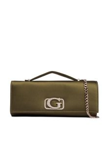 Guess Torebka Zalina Mini HWSG93 50720 Zielony. Zielone torebki wieczorowe Guess, z aplikacjami, z materiału, bez dodatków. Za 639,99 zł.