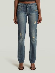 G-Star Dżinsy - Slim fit - w kolorze granatowym rozmiar: W27/L32. Niebieskie jeansy G-Star, z aplikacjami, ze skóry. Za 267,29 zł.