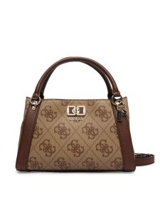 Guess Torebka Karnilla HWOS99 01060 Brązowy. Brązowe kuferki Guess, z aplikacjami, ze skóry, bez dodatków. Za 639,99 zł.