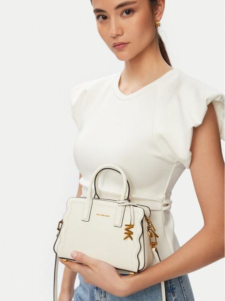 MICHAEL Michael Kors Torebka 32T6A9IC0L Kremowy. Białe torebki klasyczne MICHAEL Michael Kors, bez wzorów, ze skóry, bez dodatków. Za 690,99 zł.
