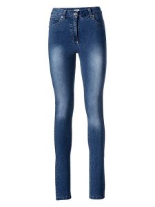 Heine Dżinsy - Skinny fit - w kolorze niebieskim rozmiar: W24. Niebieskie jeansy Heine, bez wzorów. Za 57,06 zł.