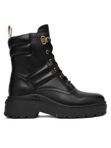 Liu Jo Trzewiki Andera 02 SF5095 P0102 Czarny. Czarne botki Liu Jo, bez wzorów, ze skóry, bez obcasa, na płaskiej podeszwie, bez zapięcia. Za 569,99 zł.