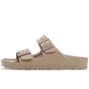 Klapki damskie Birkenstock Arizona. Szare klapki Birkenstock, bez wzorów, z materiału, bez obcasa. Za 339,99 zł.