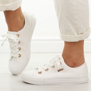 Białe trampki damskie Lee Cooper 4068. Białe trampki Lee Cooper, bez wzorów, z gumy, bez zapięcia. Za 159,00 zł.