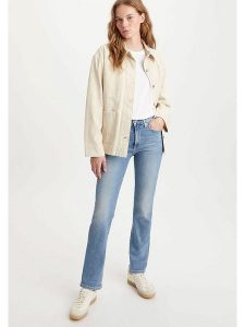 Levi's Dżinsy "724" - Regular fit - w kolorze błękitnym rozmiar: W32/L30. Niebieskie jeansy Levi's®, z aplikacjami, z podwyższonym stanem. Za 247,69 zł.
