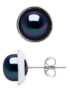 Mitzuko Srebrne kolczyki-wkrętki z perłami rozmiar: onesize. Niebieskie kolczyki Mitzuko, z perłą, srebrne. Za 262,95 zł.