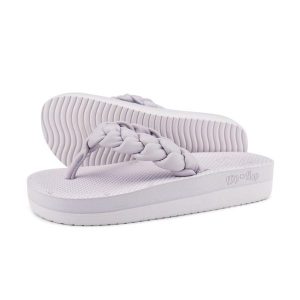 Klapki basenowe damskie Flip Flop Comfy Weave. Niebieskie klapki Flip Flop, bez wzorów, bez obcasa. Za 81,00 zł.