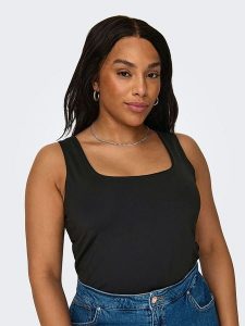 ONLY Carmakoma Top w kolorze czarnym rozmiar: XL-54. Czarne topy Only Carmakoma, xl, bez wzorów, bez kołnierzyka, bez ramiączek. Za 35,10 zł.