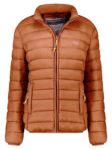 Geographical Norway Kurtka pikowana "Atikolor" w kolorze jasnobrązowym rozmiar: L. Brązowe kurtki Geographical Norway, l, bez wzorów, bez kaptura. Za 184,46 zł.