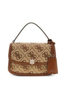 Guess Torebka 182665 Brązowy. Brązowe listonoszki Guess, z aplikacjami, bez dodatków. Za 584,99 zł.