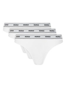 HUGO Komplet 3 par fig klasycznych Triplet Brief Stripe 50480157 Biały. Białe komplety bielizny Hugo, bez wzorów, z bawełny. Za 119,99 zł.