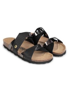 Sunbay Klapki "Ouessan" w kolorze czarnym rozmiar: 39. Czarne klapki Sunbay, bez wzorów, z otwartym noskiem, bez obcasa. Za 144,95 zł.