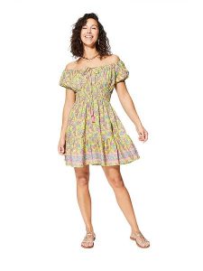 Ipanima Sukienka w kolorze żółtym ze wzorem rozmiar: 38/40. Żółte sukienki Ipanima, bez wzorów, klasyczne, bez kołnierzyka, bez ramiączek, mini, rozkloszowane. Za 65,99 zł.
