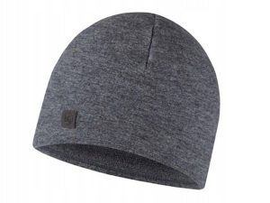 Czapka z wełny merino o strukturze polaru. Zielone czapki Buff, bez wzorów, z elastanu. Za 149,60 zł.