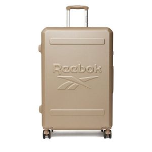 Walizka duża Reebok. Brązowe walizki Reebok, bez wzorów, duże. Za 349,99 zł.