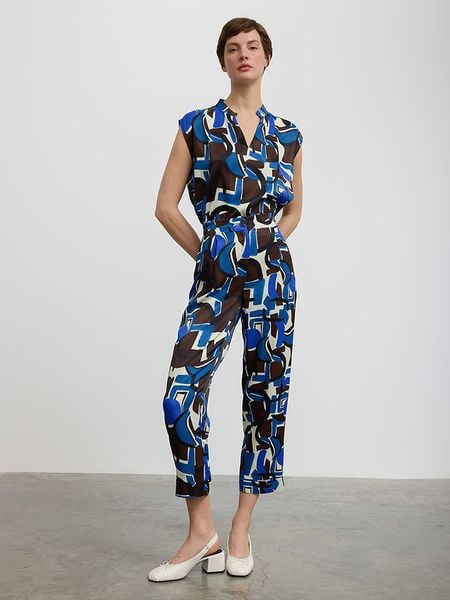 BGN Spodnie w kolorze niebiesko-brązowym rozmiar: 34. Brązowe spodnie z wysokim stanem BGN, bez wzorów, z materiału, z podwyższonym stanem. Za 158,95 zł.