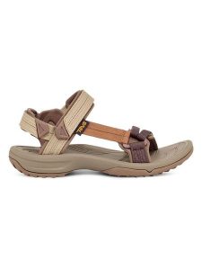 Teva Sandały trekkingowe "Terra Fi Lite" w kolorze beżowo-jasnobrązowym rozmiar: 37. Brązowe sandały Teva, bez wzorów, z otwartym noskiem, bez obcasa, na płaskiej podeszwie, bez zapięcia. Za 258,52 zł.