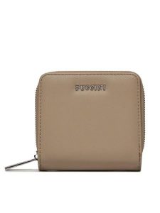 Puccini Portfel BLP836A Beżowy. Brązowe portfele Puccini, bez wzorów, ze skóry. Za 79,99 zł.