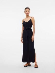 Vero Moda Sukienka w kolorze czarnym rozmiar: M. Czarne sukienki Vero Moda, m, bez wzorów, z tkaniny, bez kołnierzyka, bez ramiączek, maxi. Za 105,45 zł.